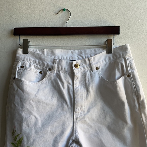White Floral Lauren Ralph Lauren Jeans Size 8 - Picture 3 of 11